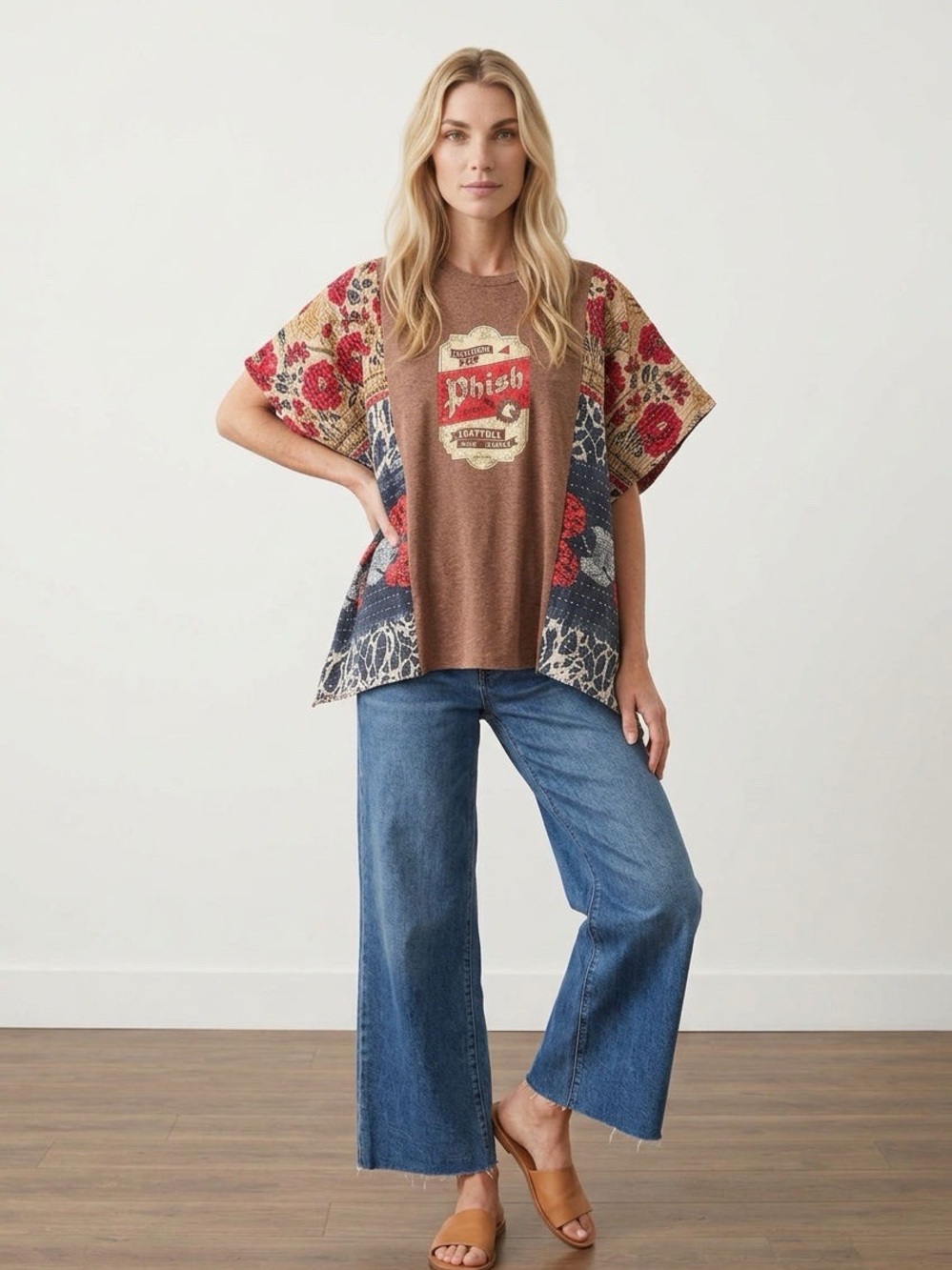 Handcrafted Upcycled Phish Kantha Tunic NWT One Size